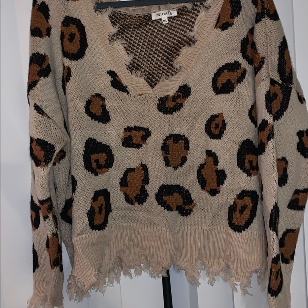 Miracle USA Cheetah Print Sweater